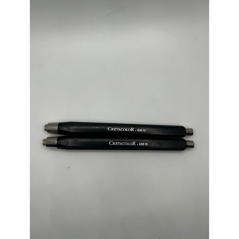 Cretacolor 430 01 Lead Holder Clutch Pencil Set of 2 for 5.6mm Lead Black